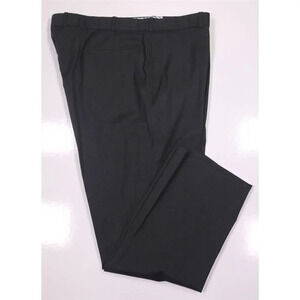 Edgar Pomeroy Bespoke Handmade Charcoal Gray Flat Front Wool Dress Pants 42x29